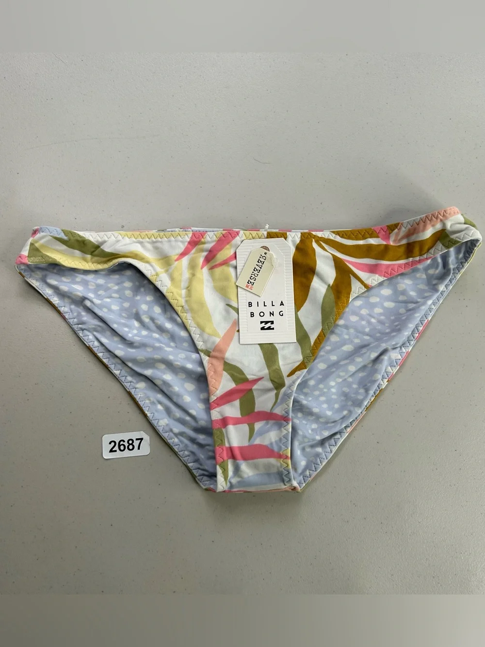 Women’s Billabong Reversible Tropic Jungle Lowrider Bikini Bottom Large